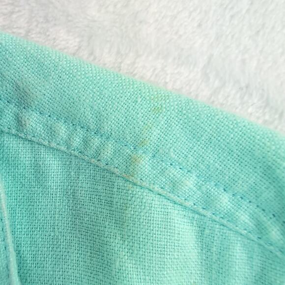 Relativity 100% Linen CoastalCowgirl Boho Button Up Jacket Aqua Women's Med - Picture 4 of 10